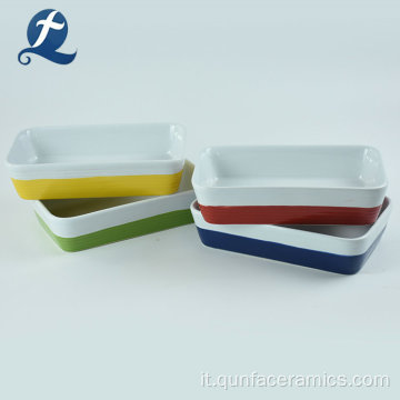 Set da forno in ceramica personalizzato multistrato colorato